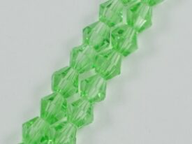 Glass Bead Bi-Cone Lite Green 6mm (GBLGRN-06)