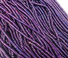 Magnetic Bead 4mm Purple Rainbow Roundel (M-09-PR)