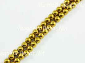 Magnetic Beads 5 mm Gold Round  (M-205-G)