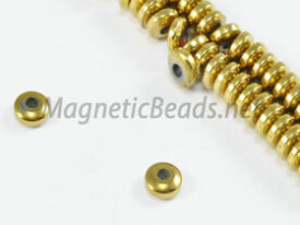 Magnetic Bead 4mm Gold Thin Roundel (M-09-G)