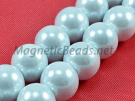 Magnetic Pearl Beads 8mm Round White (MPW-208)